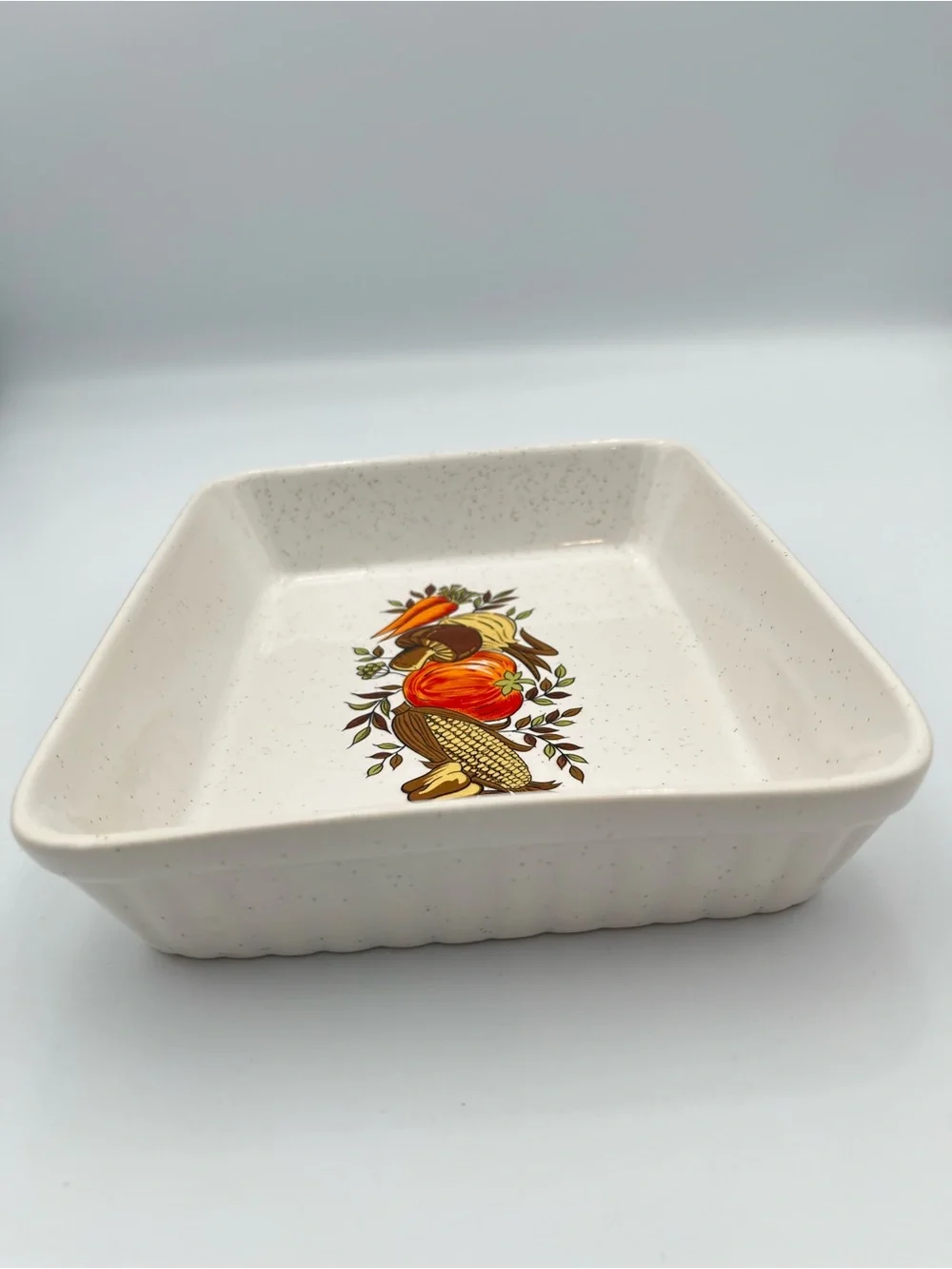 Vintage 70’s Northland Casserole Gratin Dish Pumpkin Mushroom Vegies Retro